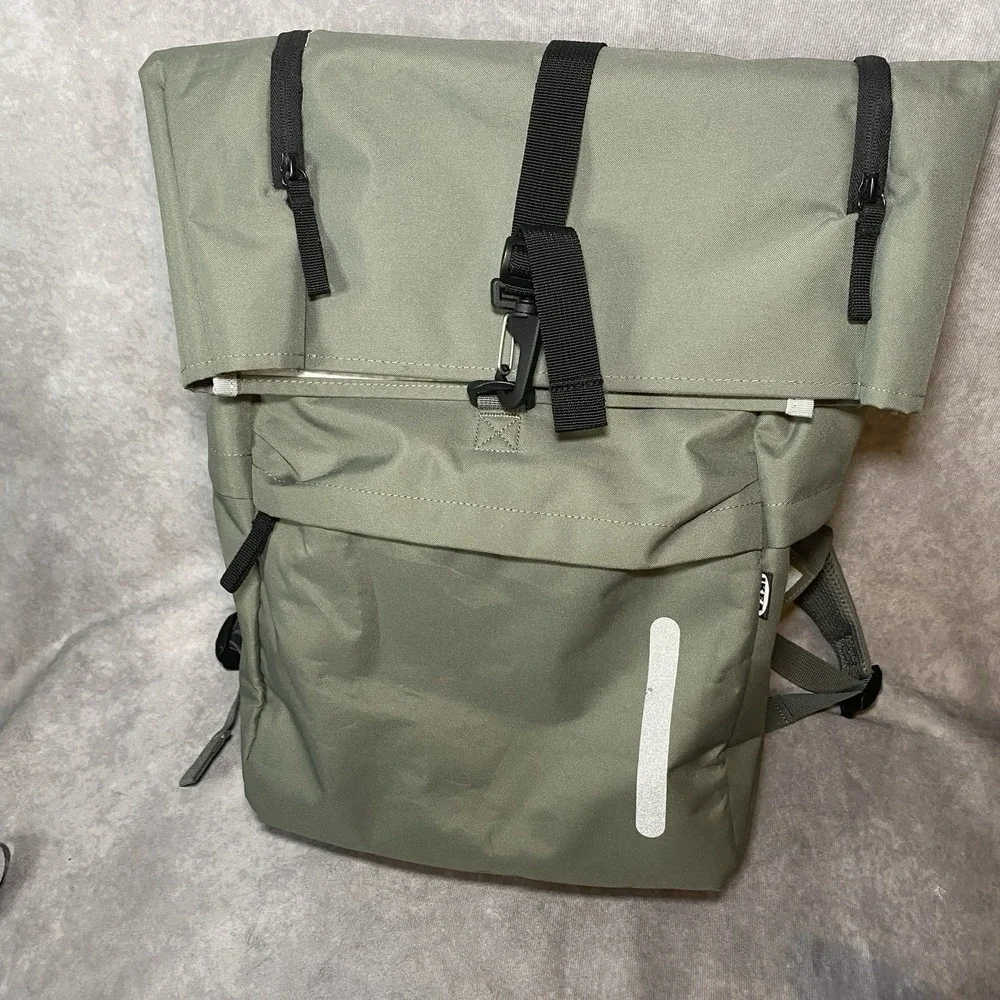 RETIRED IKEA DROMSAK Large Hiking Tote Duffle Laptop Backpack Olive Green